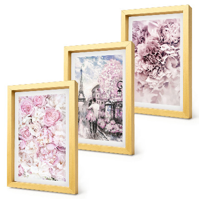Photo frame wall Flowers in shades of pink romantic landscape