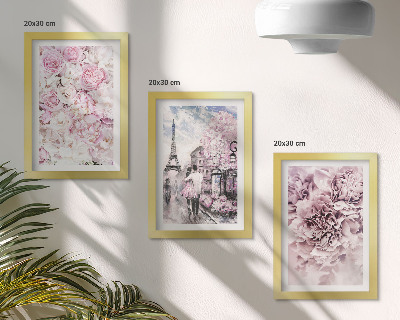 Photo frame wall Flowers in shades of pink romantic landscape