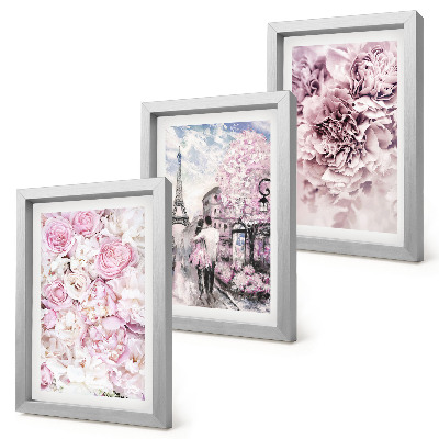 Photo frame wall Flowers in shades of pink romantic landscape