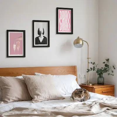 3-Piece Wall Art Set stylish portrait of a woman relaxing in champagne