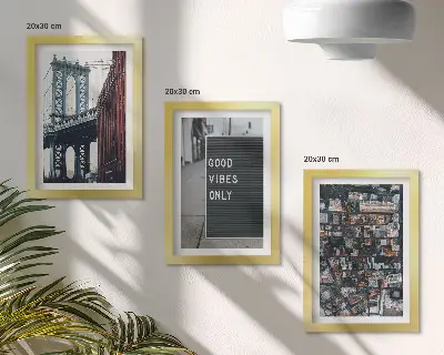 Photo frame wall Bridge in the city with street signs, aerial view