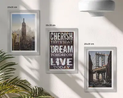 New York City Landscapes with an Inspiring Quote framed triptych