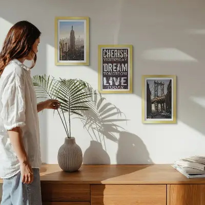 New York City Landscapes with an Inspiring Quote framed triptych