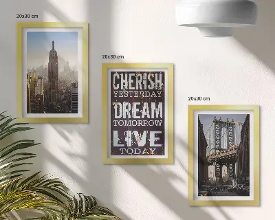 New York City Landscapes with an Inspiring Quote framed triptych