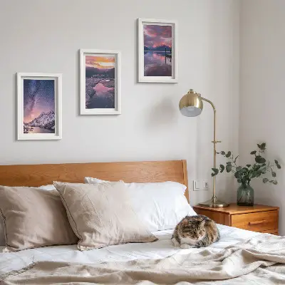 3-Piece Wall Art Set featuring beautiful mountain and water natural landscapes