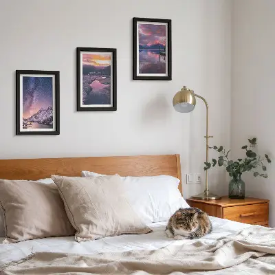 3-Piece Wall Art Set featuring beautiful mountain and water natural landscapes