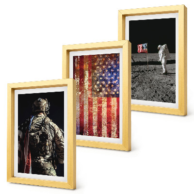 Photo frame wall American national symbols USA flag