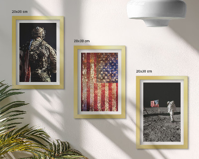 Photo frame wall American national symbols USA flag