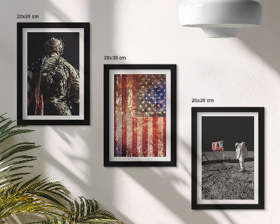 Photo frame wall American national symbols USA flag
