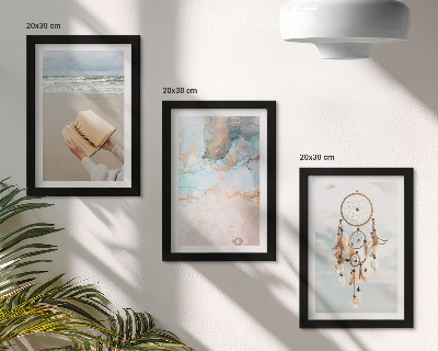Photo frame wall Abstract sea reading book and boho dream catcher