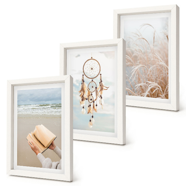 Photo frame wall Peaceful landscapes, delicate summer views, boho style