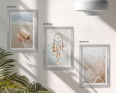 Photo frame wall Peaceful landscapes, delicate summer views, boho style