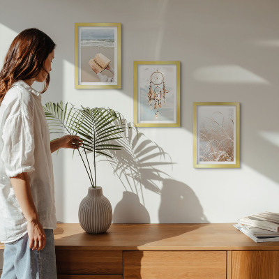 Photo frame wall Peaceful landscapes, delicate summer views, boho style