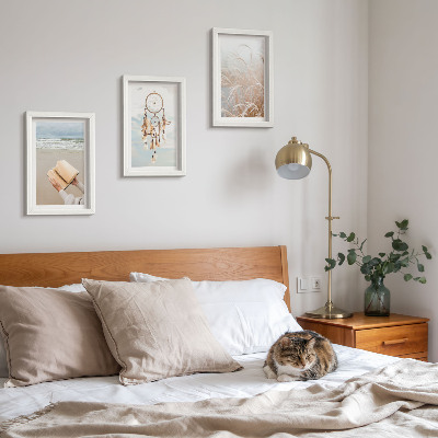 Photo frame wall Peaceful landscapes, delicate summer views, boho style