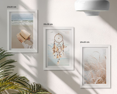 Photo frame wall Peaceful landscapes, delicate summer views, boho style