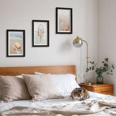 Photo frame wall Peaceful landscapes, delicate summer views, boho style