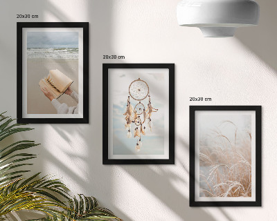 Photo frame wall Peaceful landscapes, delicate summer views, boho style