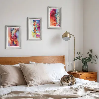 Photo frame wall Colorful abstractions with dynamic forms and shapes