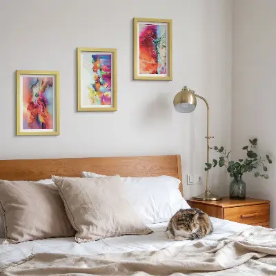 Photo frame wall Colorful abstractions with dynamic forms and shapes