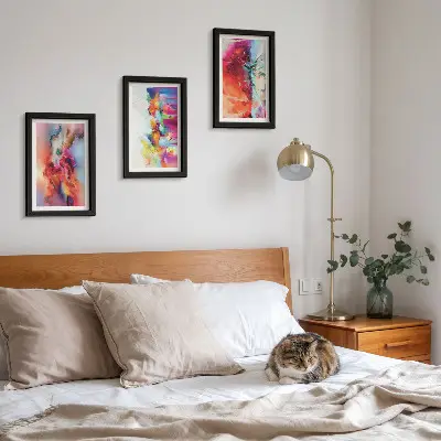 Photo frame wall Colorful abstractions with dynamic forms and shapes