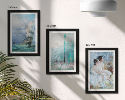 Photo frame wall Ship at sea abstract portrait of dancers