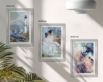 Photo frame wall Painted abstract lighthouse and dancers