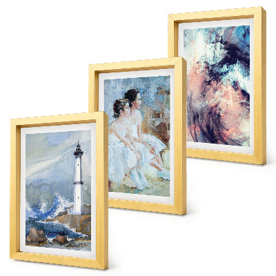 Photo frame wall Painted abstract lighthouse and dancers
