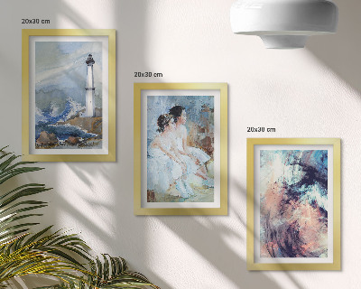 Photo frame wall Painted abstract lighthouse and dancers