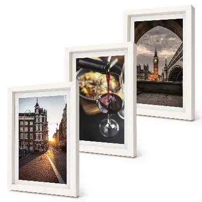 Photo frame wall gallery set featuring cityscapes, food, and London landmarks