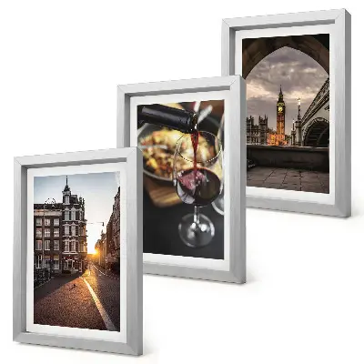 Photo frame wall gallery set featuring cityscapes, food, and London landmarks