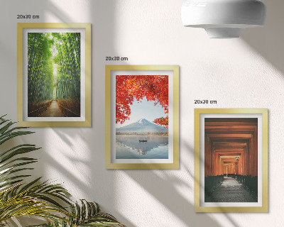 Photo frame wall Bamboo forest Mount Fuji torii path landscapes of Japan