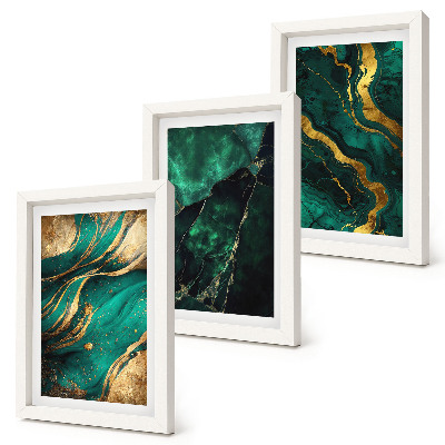 3-piece wall art set Elegant abstract stone patterns