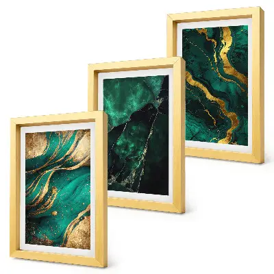 3-piece abstract stone pattern wall art set elegant patterns
