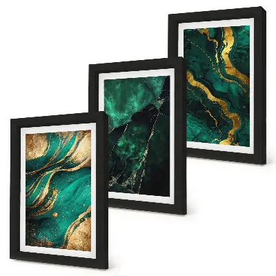 3-piece abstract stone pattern wall art set elegant patterns