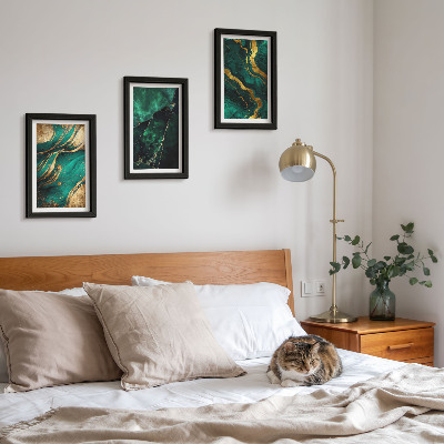 3-piece wall art set Elegant abstract stone patterns