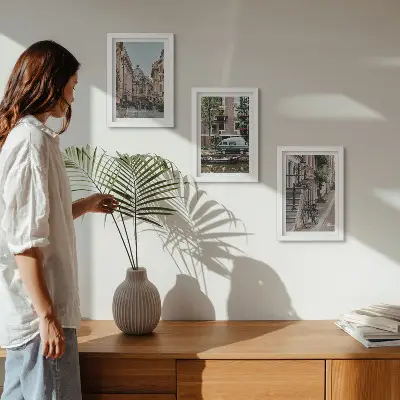 Photo frame wall City quiet views of buildings