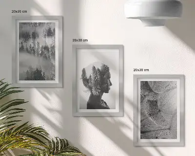 3-piece wall art set forest in the fog featuring delicate dandelion and trees