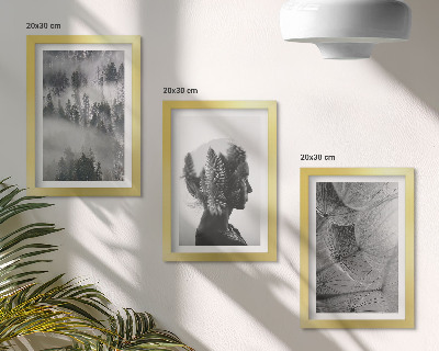 3-piece wall art set Forest in the fog portrait with trees delicate dandelion