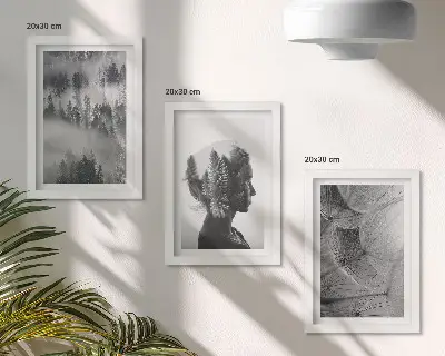 3-piece wall art set forest in the fog featuring delicate dandelion and trees