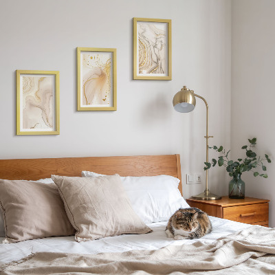 3-piece wall art set Subtle abstract patterns of spilled paint