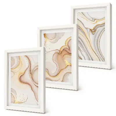 3-piece abstract wall art set with linear motifs for stylish room decoration