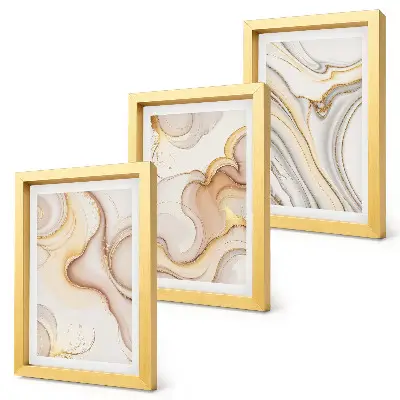 3-piece abstract wall art set with linear motifs for stylish room decoration