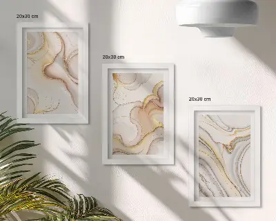 3-piece abstract wall art set with linear motifs for stylish room decoration