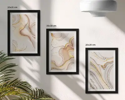 3-piece abstract wall art set with linear motifs for stylish room decoration