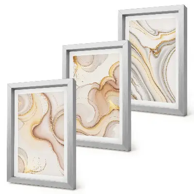 3-piece abstract wall art set with linear motifs for stylish room decoration