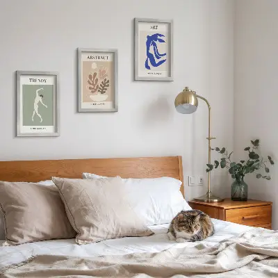 Photo frame wall featuring stylish plant and figure posters by Henri Matisse