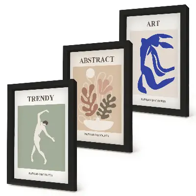 Photo frame wall Stylish figures and plants posters by Henri Matisse