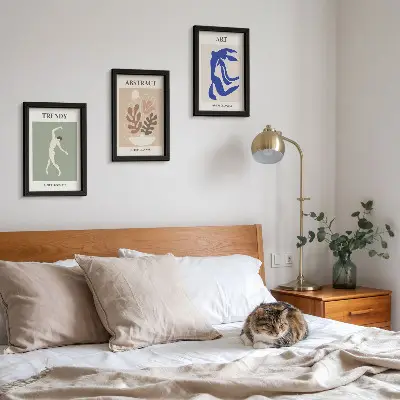 Photo frame wall featuring stylish plant and figure posters by Henri Matisse