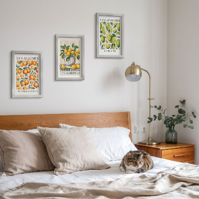 Photo frame wall Citrus fruits in various colorful and fresh versions