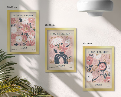 Photo frame wall Floral motifs in Tokyo, London and Paris
